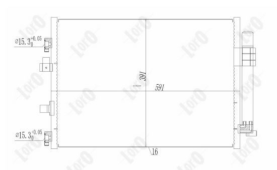 Condenser, air conditioning - 017-016-0030 ABAKUS