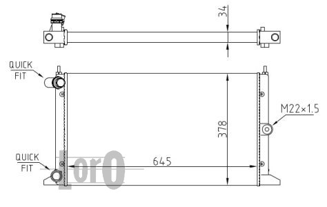 Radiator, engine cooling - 053-017-0048 ABAKUS