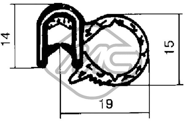 Door Seal - 00601 Metalcaucho