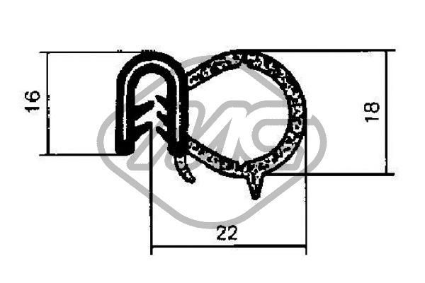Door Seal - 00602 Metalcaucho