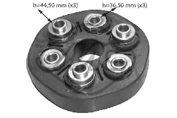 Joint, propshaft - 04417 Metalcaucho