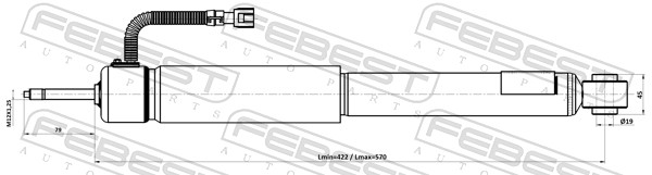 Shock Absorber - 01110-007R FEBEST