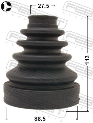 Bellow, drive shaft - 0115-GRJ120T FEBEST