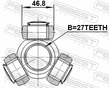 Tripod Hub, drive shaft - 0116-GSV40 FEBEST