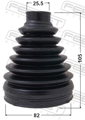 Bellow, drive shaft - 0117P-ZZE150 FEBEST