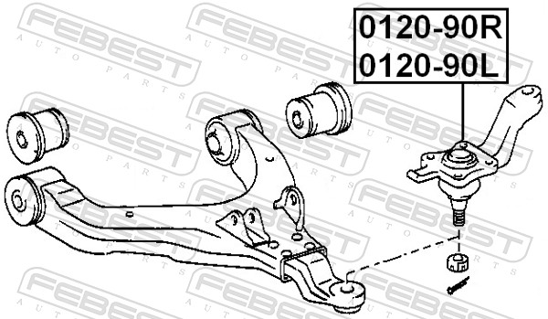 Ball Joint - 0120-90R FEBEST
