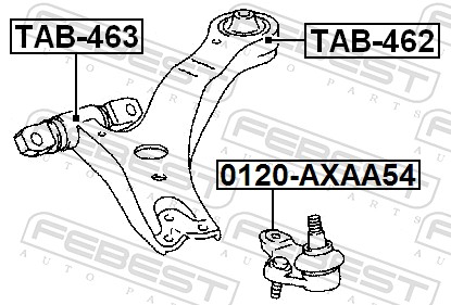 Ball Joint - 0120-AXAA54 FEBEST