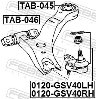 Ball Joint - 0120-GSV40LH FEBEST