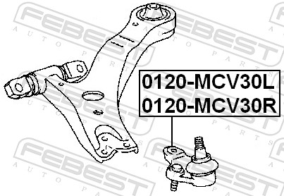 Ball Joint - 0120-MCV30L FEBEST