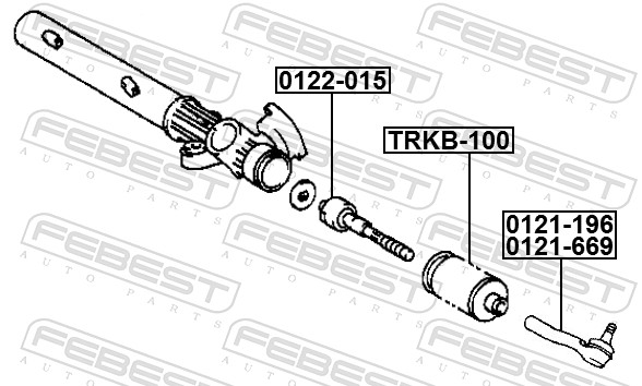 Inner Tie Rod - 0122-015 FEBEST