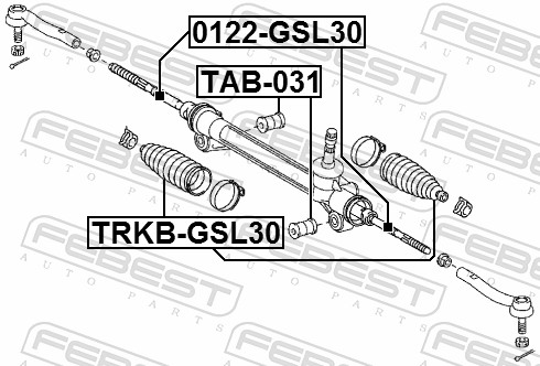 Axialgelenk, Spurstange - 0122-GSL30 FEBEST