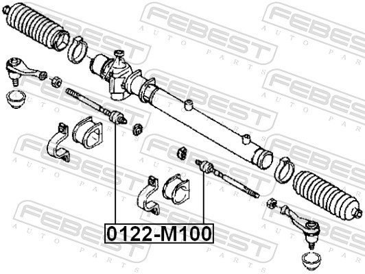 vidinė skersinė vairo trauklė - 0122-M100 FEBEST