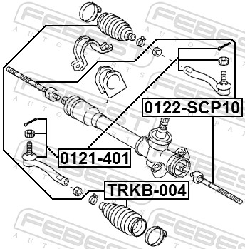 Inner Tie Rod - 0122-SCP10 FEBEST