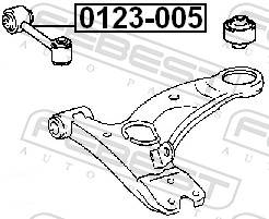 Asta/Puntone, Stabilizzatore - 0123-005 FEBEST