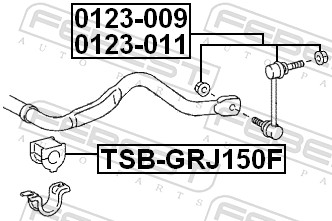 Rod/Strut, stabiliser - 0123-009 FEBEST