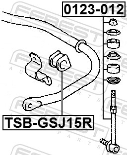 Rod/Strut, stabiliser - 0123-012 FEBEST