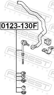 Rod/Strut, stabiliser - 0123-130F FEBEST