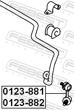 Rod/Strut, stabiliser - 0123-882 FEBEST