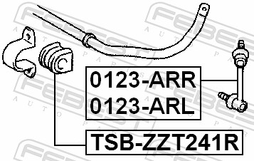 Rod/Strut, stabiliser - 0123-ARL FEBEST