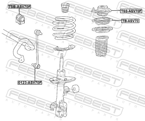 Asta/Puntone, Stabilizzatore - 0123-ASV70F FEBEST