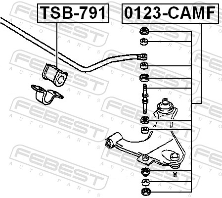 Rod/Strut, stabiliser - 0123-CAMF FEBEST
