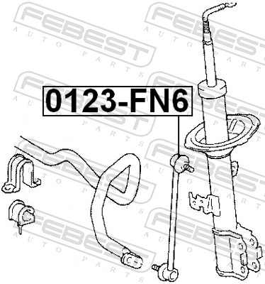 Rod/Strut, stabiliser - 0123-FN6 FEBEST