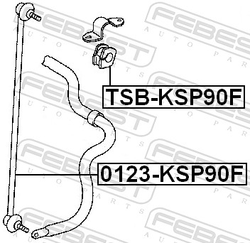 Asta/Puntone, Stabilizzatore - 0123-KSP90F FEBEST
