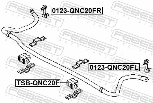 Asta/Puntone, Stabilizzatore - 0123-QNC20FR FEBEST