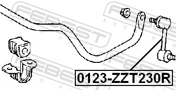 Rod/Strut, stabiliser - 0123-ZZT230R FEBEST