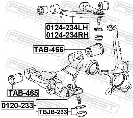 Track Control Arm - 0124-234RH FEBEST