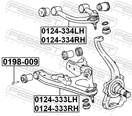 Braccio oscillante, Sospensione ruota - 0124-333LH FEBEST