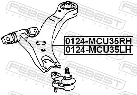 Track Control Arm - 0124-MCU35RH FEBEST