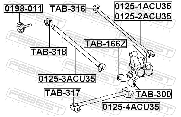 Track Control Arm - 0125-2ACU35 FEBEST