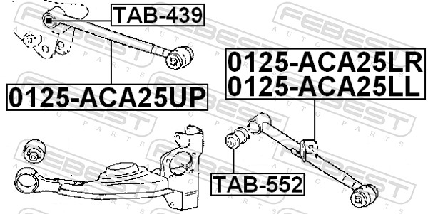 Track Control Arm - 0125-ACA25LR FEBEST