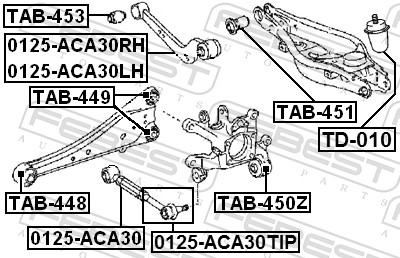 Track Control Arm - 0125-ACA30TIP FEBEST