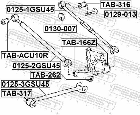 Camber Correction Screw - 0129-013 FEBEST