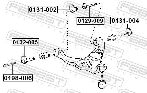 Caster Shim, axle beam - 0131-004 FEBEST