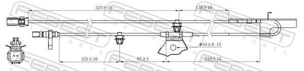 Sensor, wheel speed - 01606-007 FEBEST