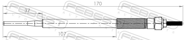 Glow Plug - 01642-001 FEBEST