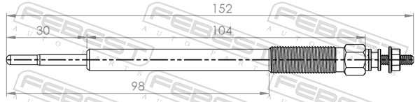 Glow Plug - 01642-004 FEBEST