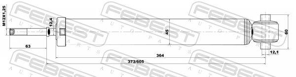 Shock Absorber - 01650964R FEBEST