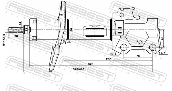 Shock Absorber - 01660298FL FEBEST