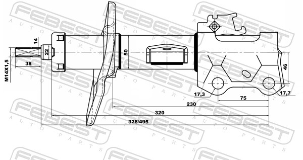 Shock Absorber - 01660299FR FEBEST