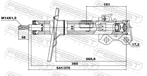 Shock Absorber - 01660968FR FEBEST