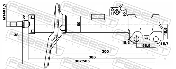 Shock Absorber - 01664958FL FEBEST