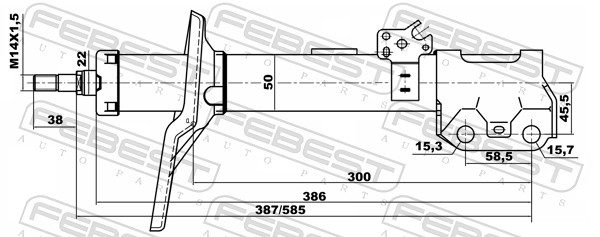 Shock Absorber - 01664959FR FEBEST