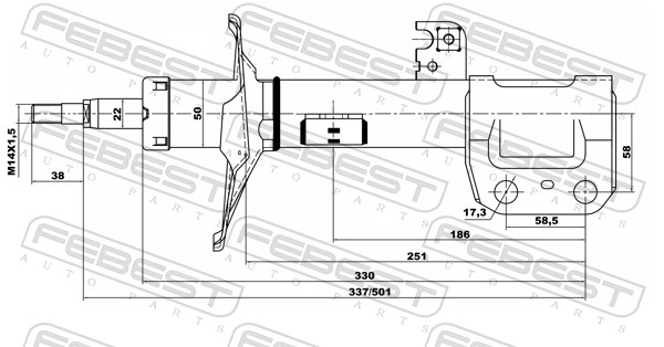 Shock Absorber - 01665184FR FEBEST