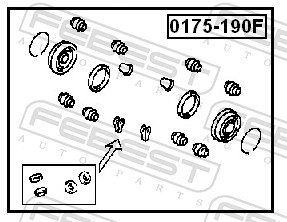 Repair Kit, brake caliper - 0175-190F FEBEST