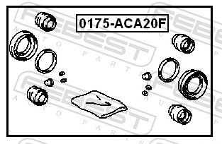Repair Kit, brake caliper - 0175-ACA20F FEBEST