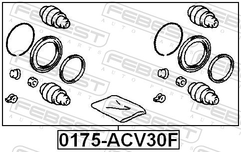 Repair Kit, brake caliper - 0175-ACV30F FEBEST